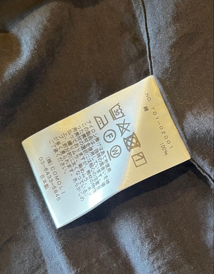 COMOLI 旧型 コモリシャツ ネイビー 3