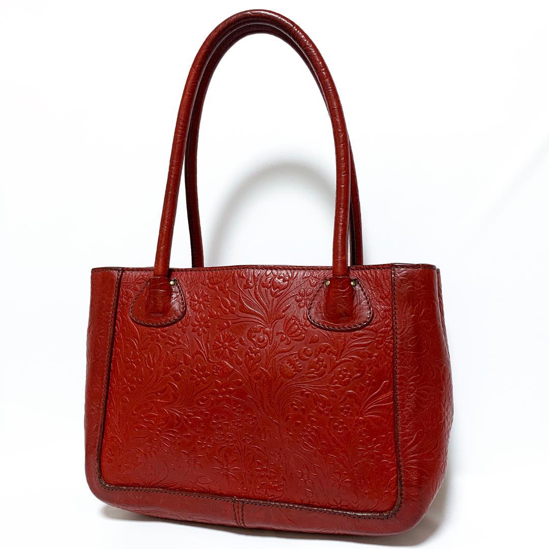 【美品】MIU MIU ミュウミュウ トートバッグ エンボス加工 ロッソ