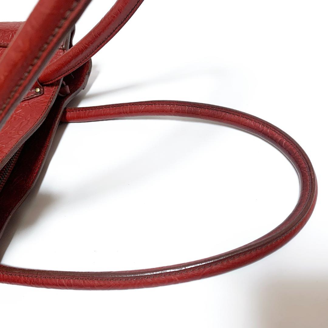 【美品】MIU MIU ミュウミュウ トートバッグ エンボス加工 ロッソ