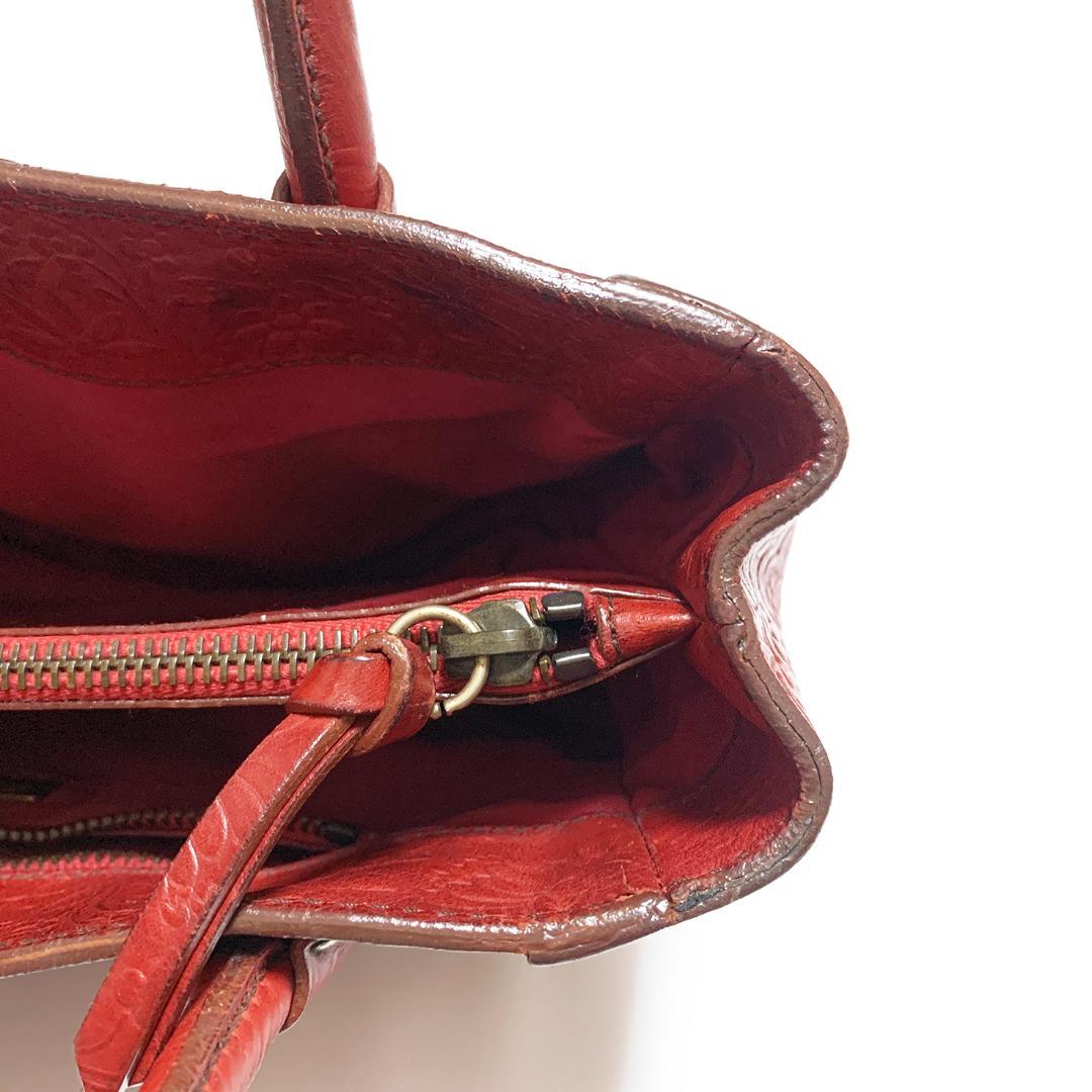 【美品】MIU MIU ミュウミュウ トートバッグ エンボス加工 ロッソ