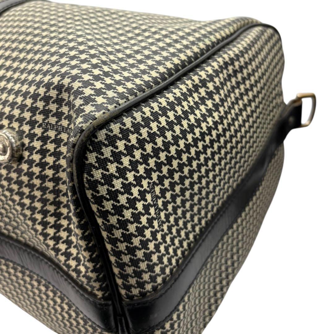 【美品】ポロラルフローレン ボストンバッグ 2way 千鳥柄 レザー　297