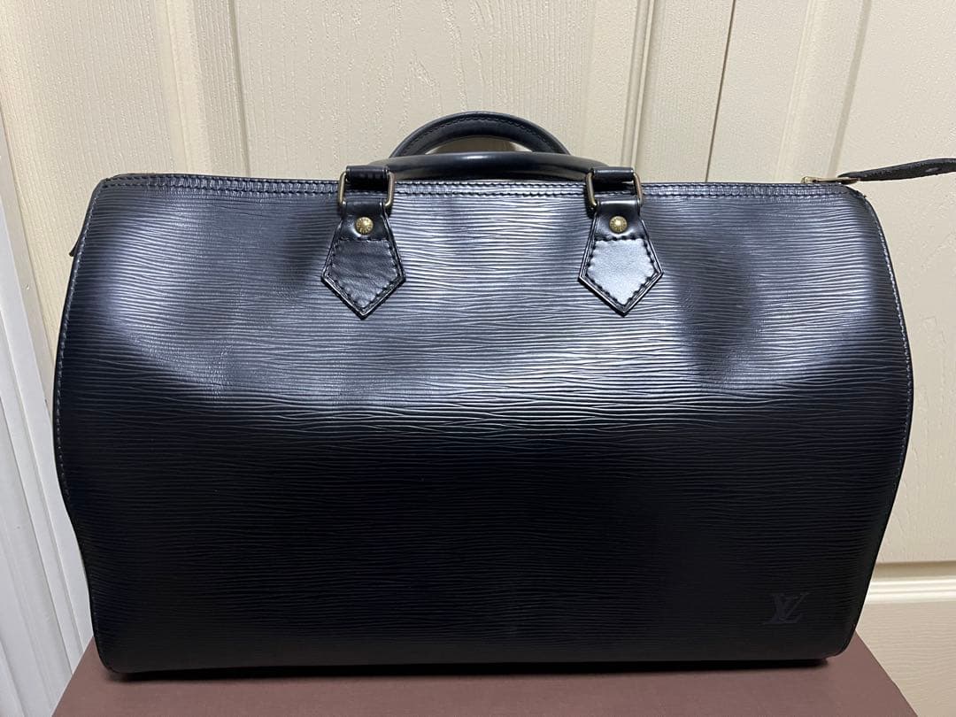 LOUIS VUITTON エピ スピーディ35 ボストンバッグ レザーブラック