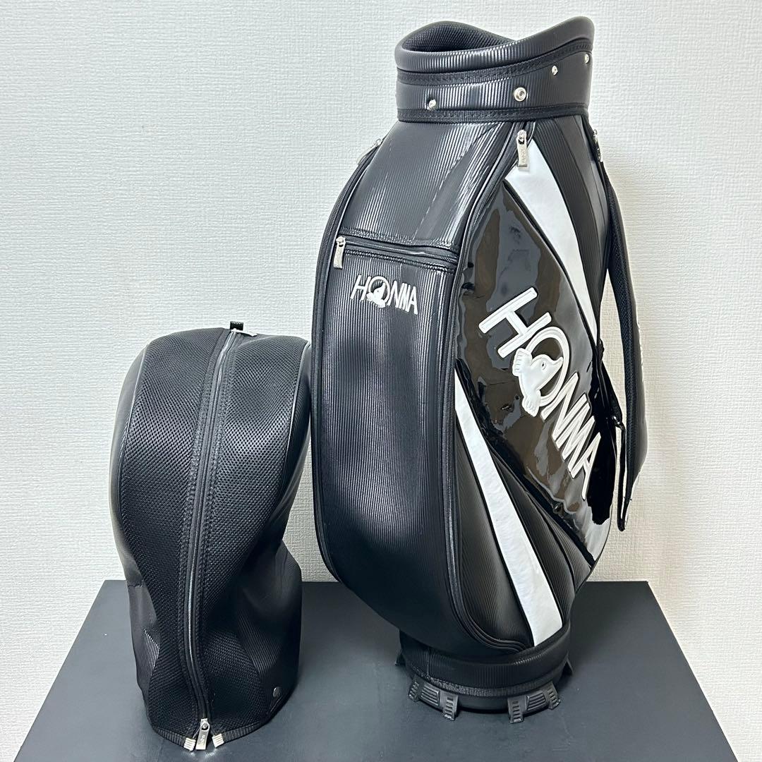 ホンマ HONMA キャディバッグ ブラック 9型フード付 綺麗め