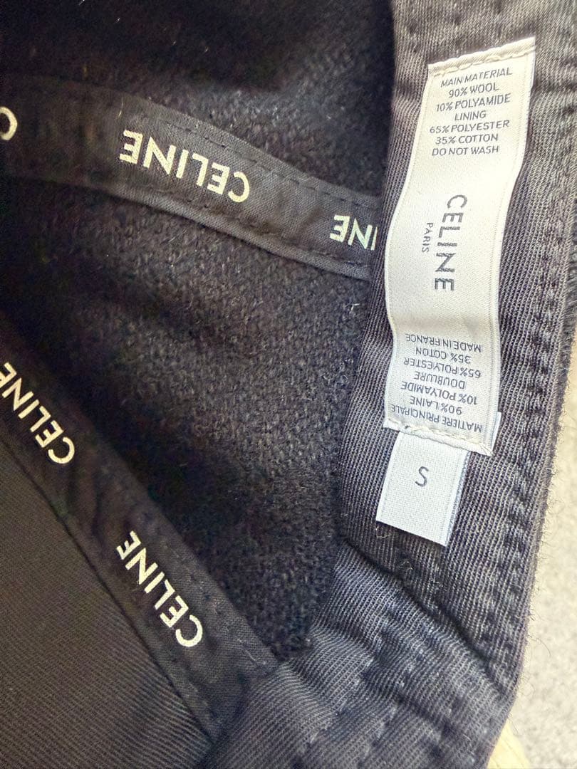 CELINE ブラック/ベージュ キャップ S