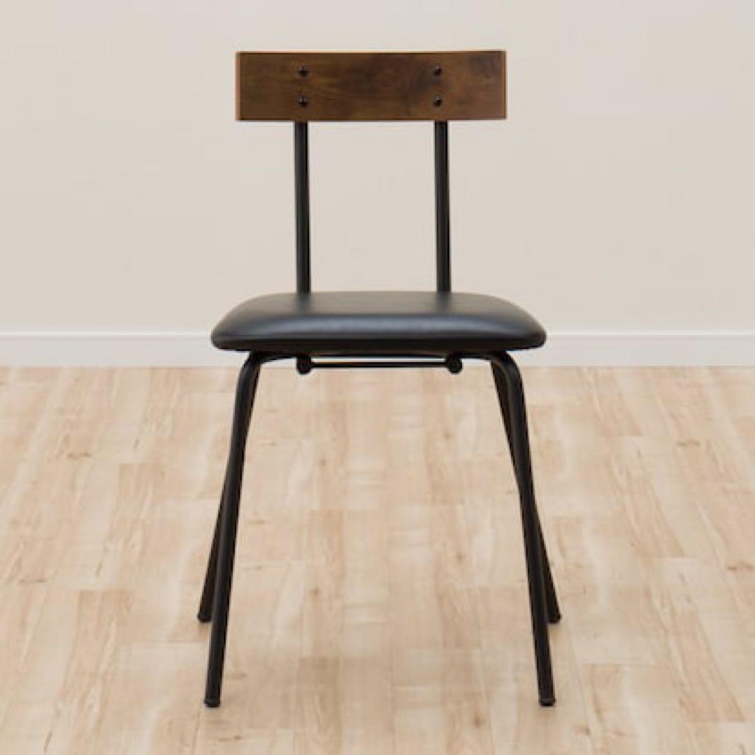 シンプルデザイン デスクチェア　2脚セット ステインシリーズ(ヴィンテージ風)