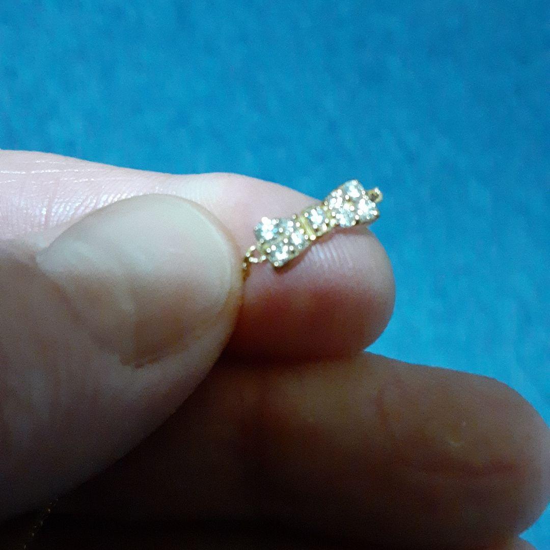 k18ダイヤモンドブレスレット★リボン★18金★最終価格ダイヤモンドパヴェ