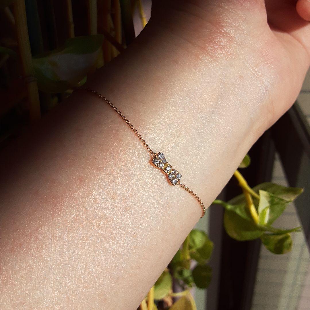 k18ダイヤモンドブレスレット★リボン★18金★最終価格ダイヤモンドパヴェ