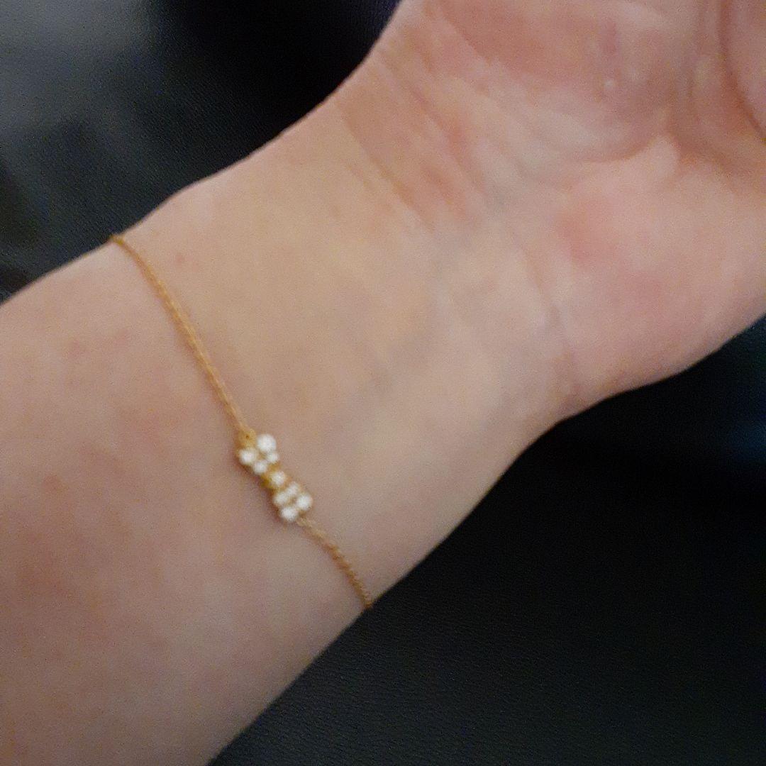 k18ダイヤモンドブレスレット★リボン★18金★最終価格ダイヤモンドパヴェ