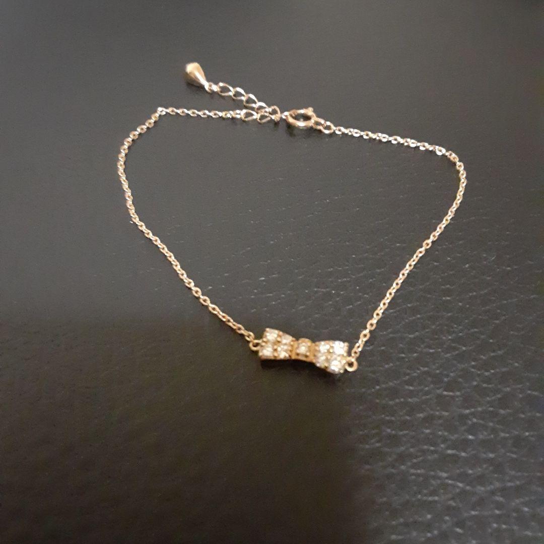 k18ダイヤモンドブレスレット★リボン★18金★最終価格ダイヤモンドパヴェ