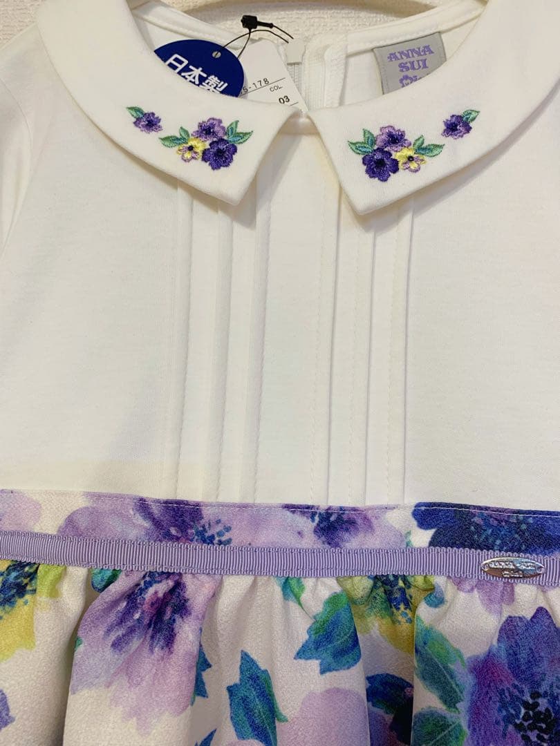 未使用タグ付き アナスイ ワンピース セレモニー 花柄