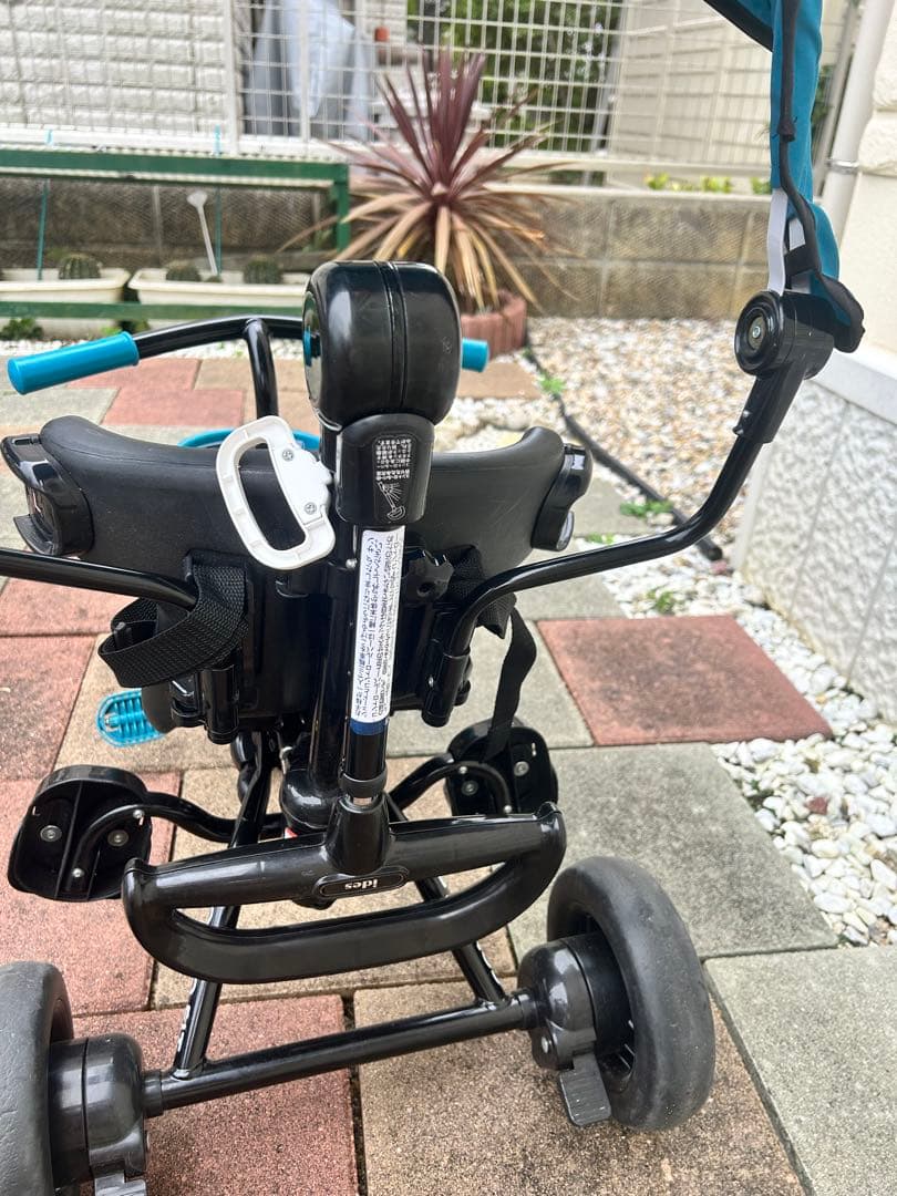 ides 三輪車 青色 前カゴ付き
