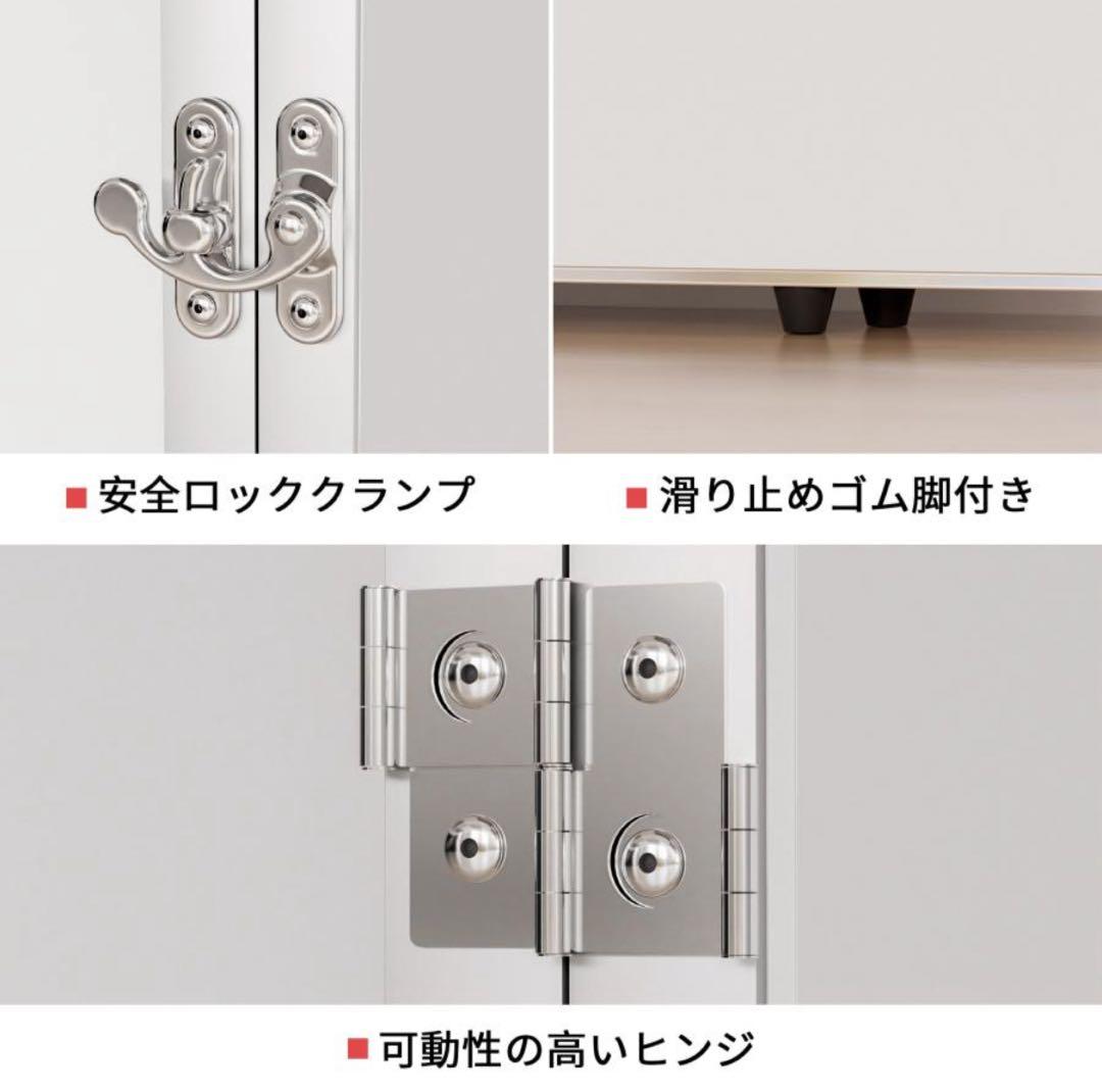 割れないプラスチック製スタンド折り畳みミラー