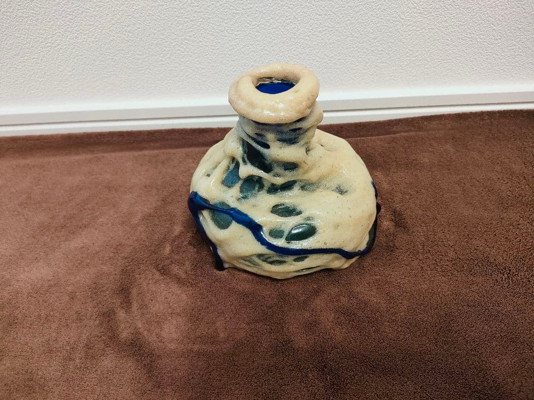 名工　稲嶺盛吉作　茶泡花瓶 超レア品！