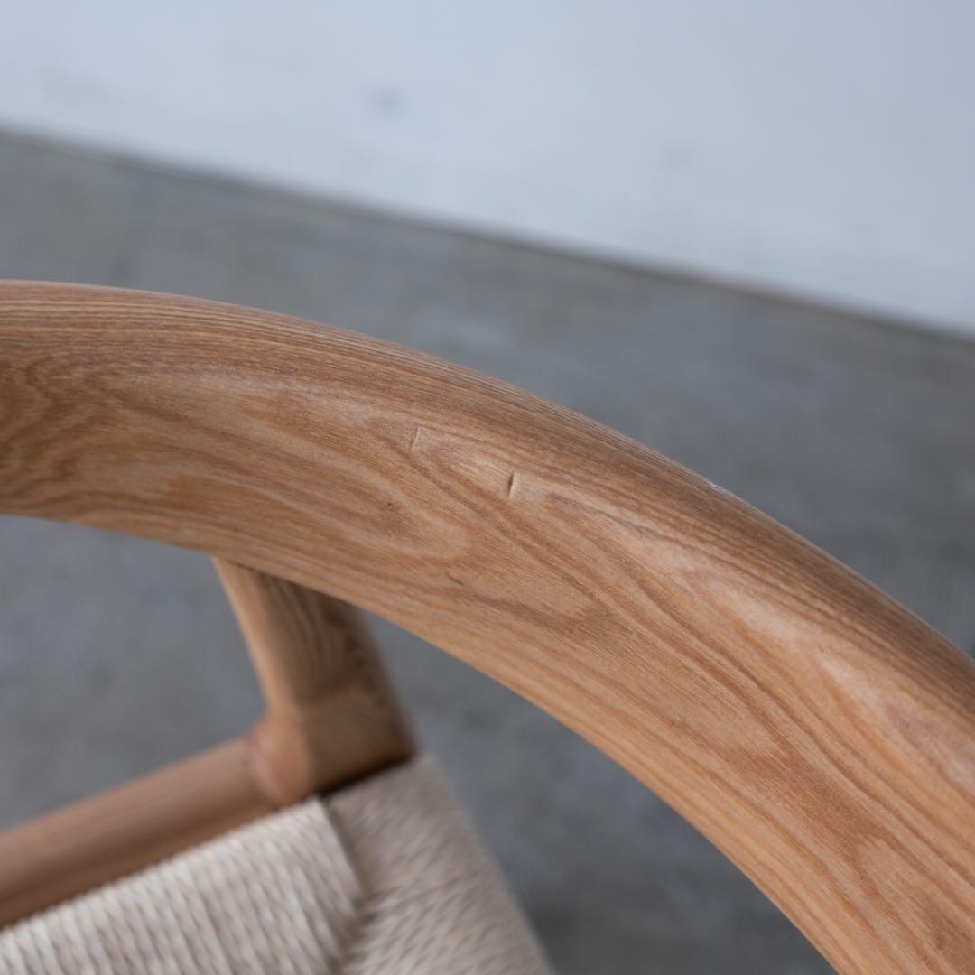 ダイニングチェア　アッシュ材　ペーパーコード