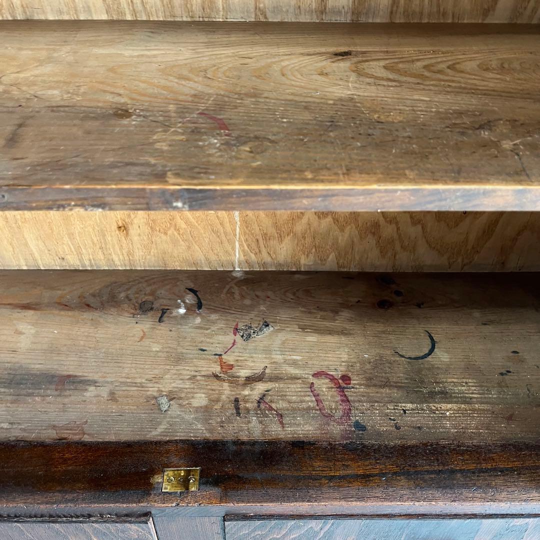 アンティーク ガラス 戸棚 チェスト キャビネット 飾り棚 昭和レトロ z477