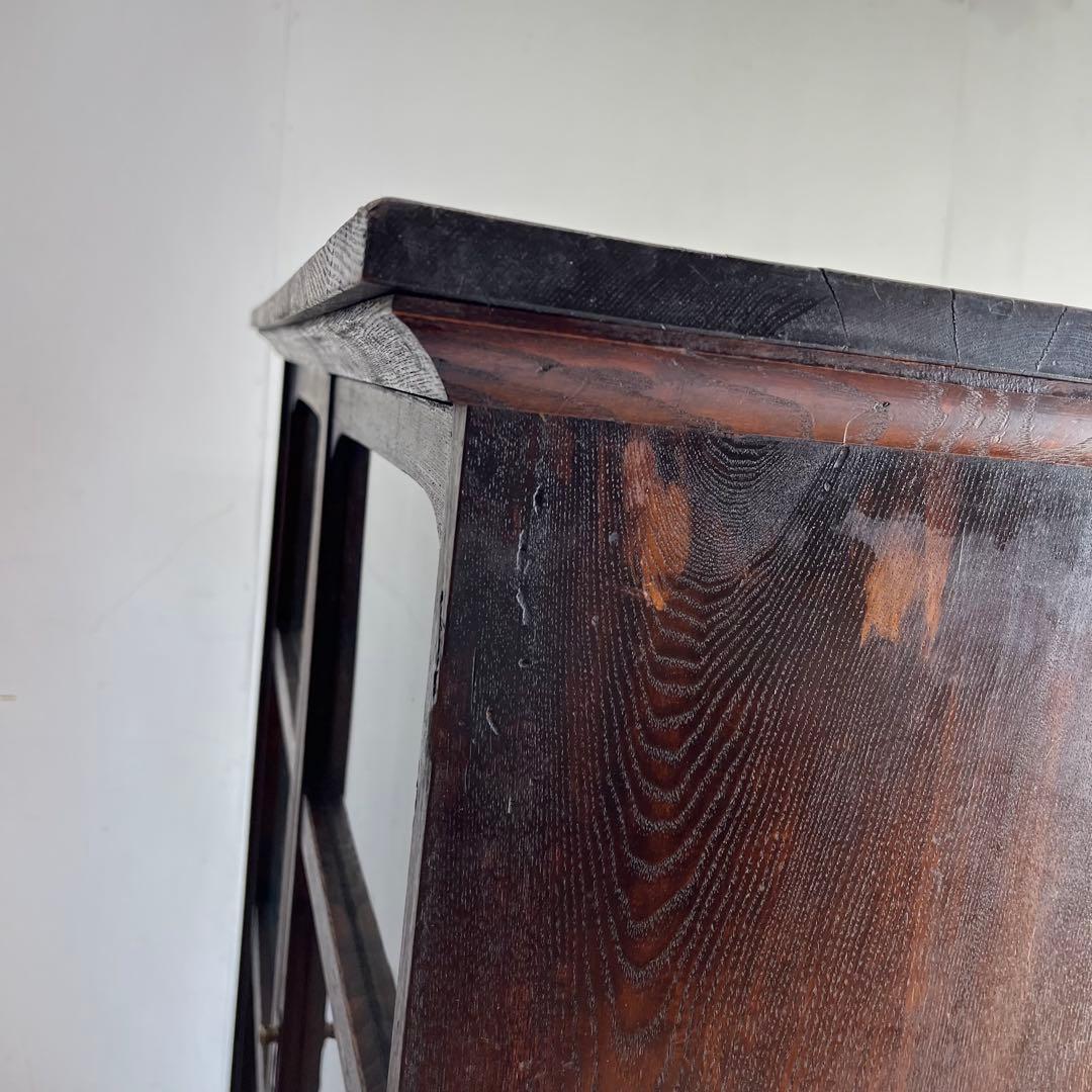 アンティーク ガラス 戸棚 チェスト キャビネット 飾り棚 昭和レトロ z477