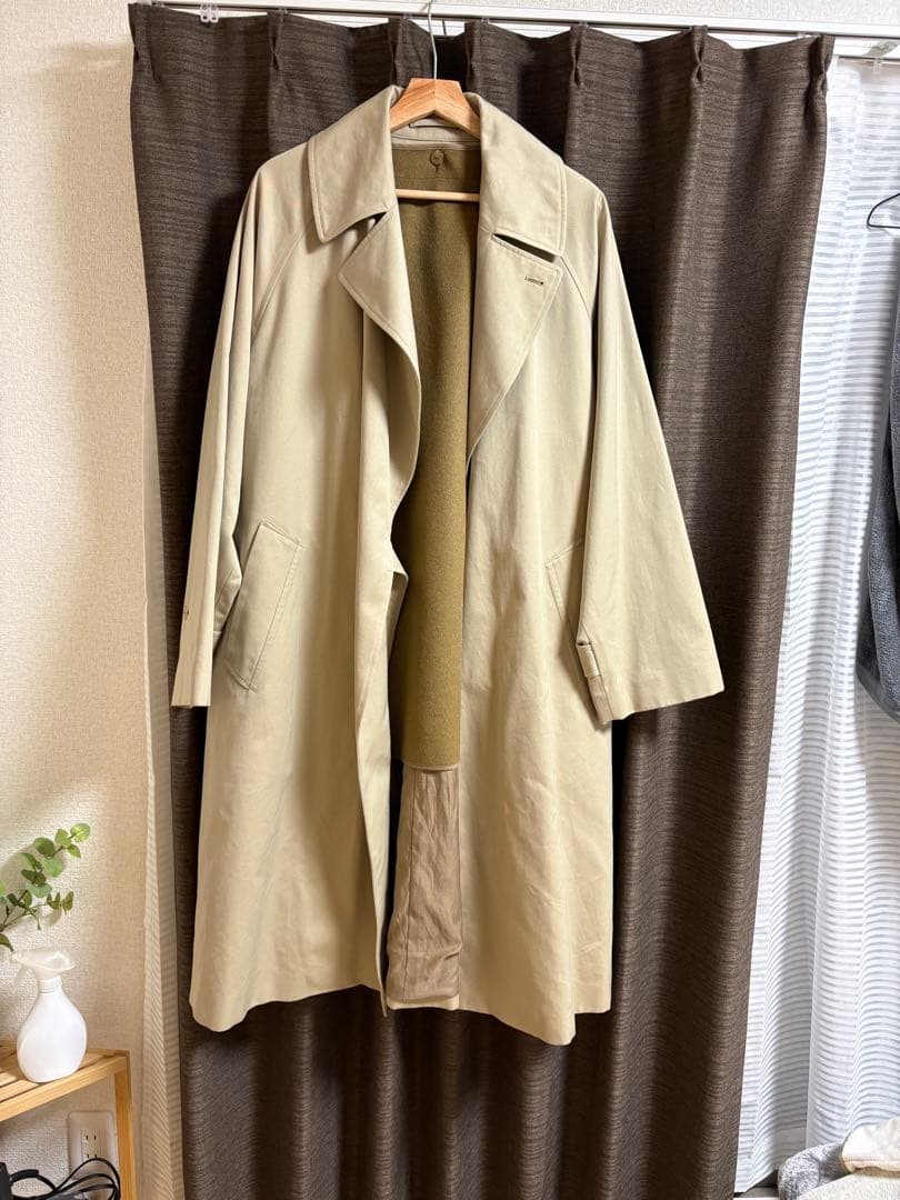 22aw comoli タイロッケンコート カシミヤライナー ベージュ サイズ2