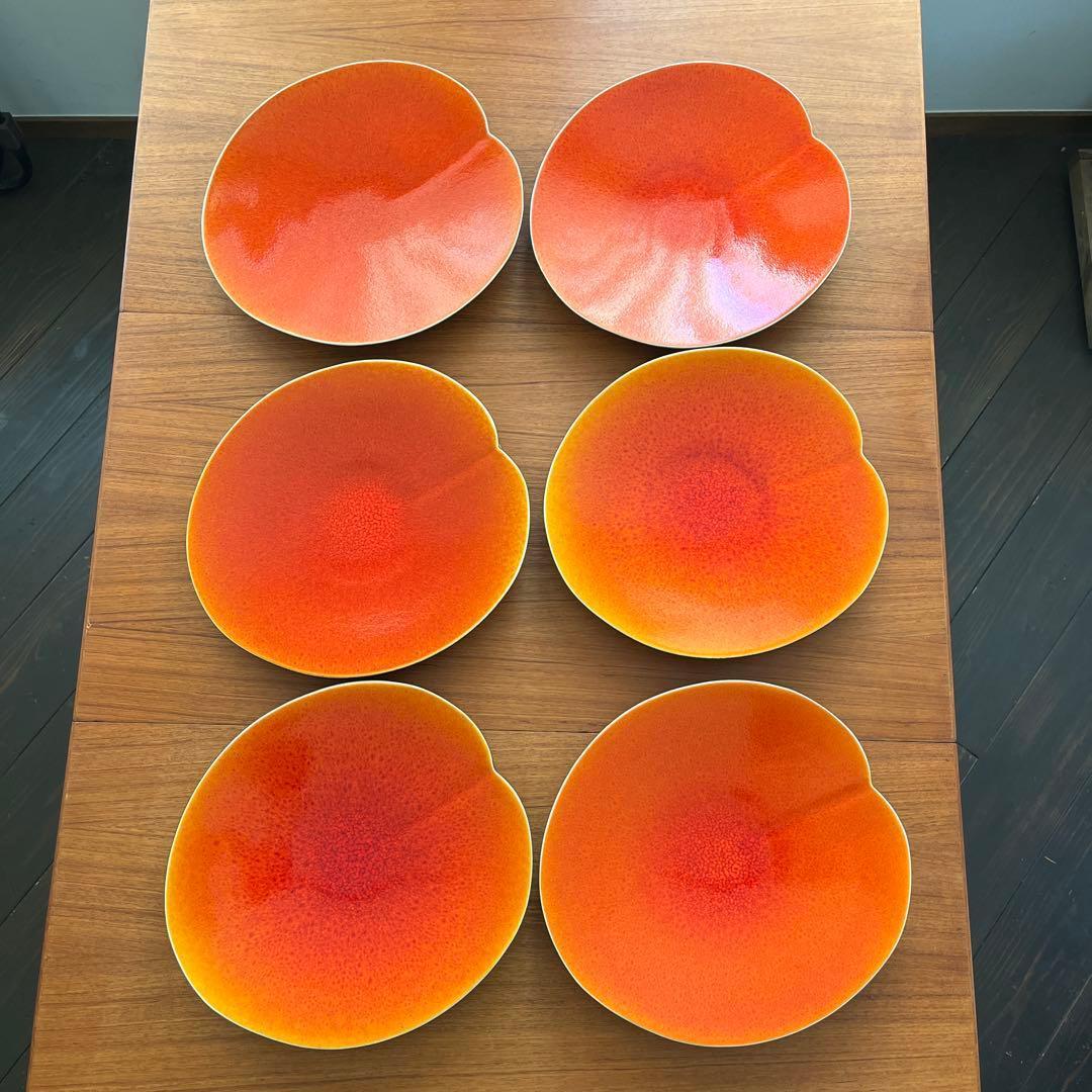 【大皿6枚】Jars Nenuphar プレゼンテーションプレートオレンジ