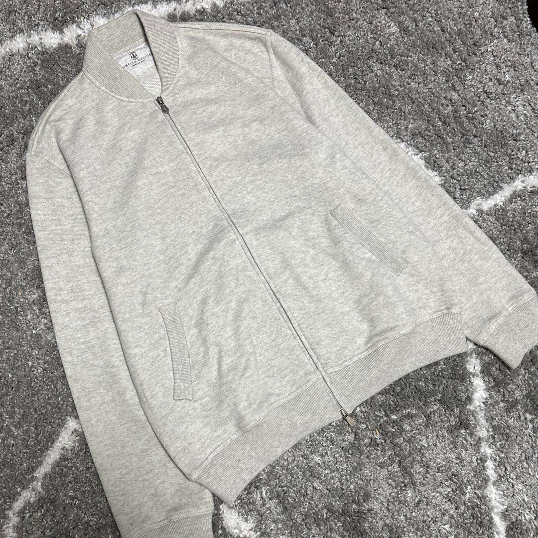 ブルネロクチネリ ダブルジップ カシミア コットン ジャケット カーディガン