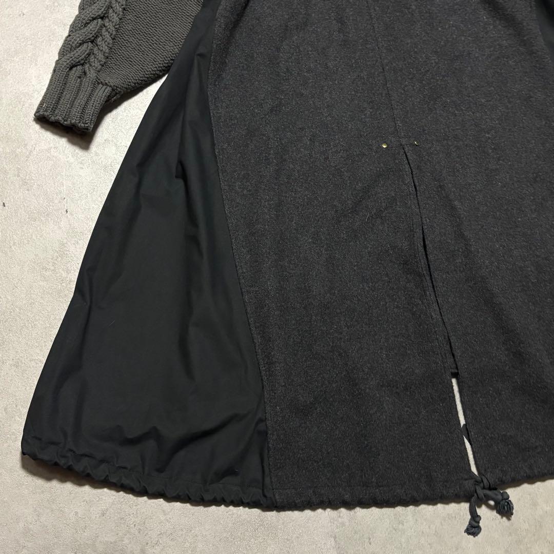 スタンブリー　 ロングコート　異素材ミックス マキシ丈　モッズコート