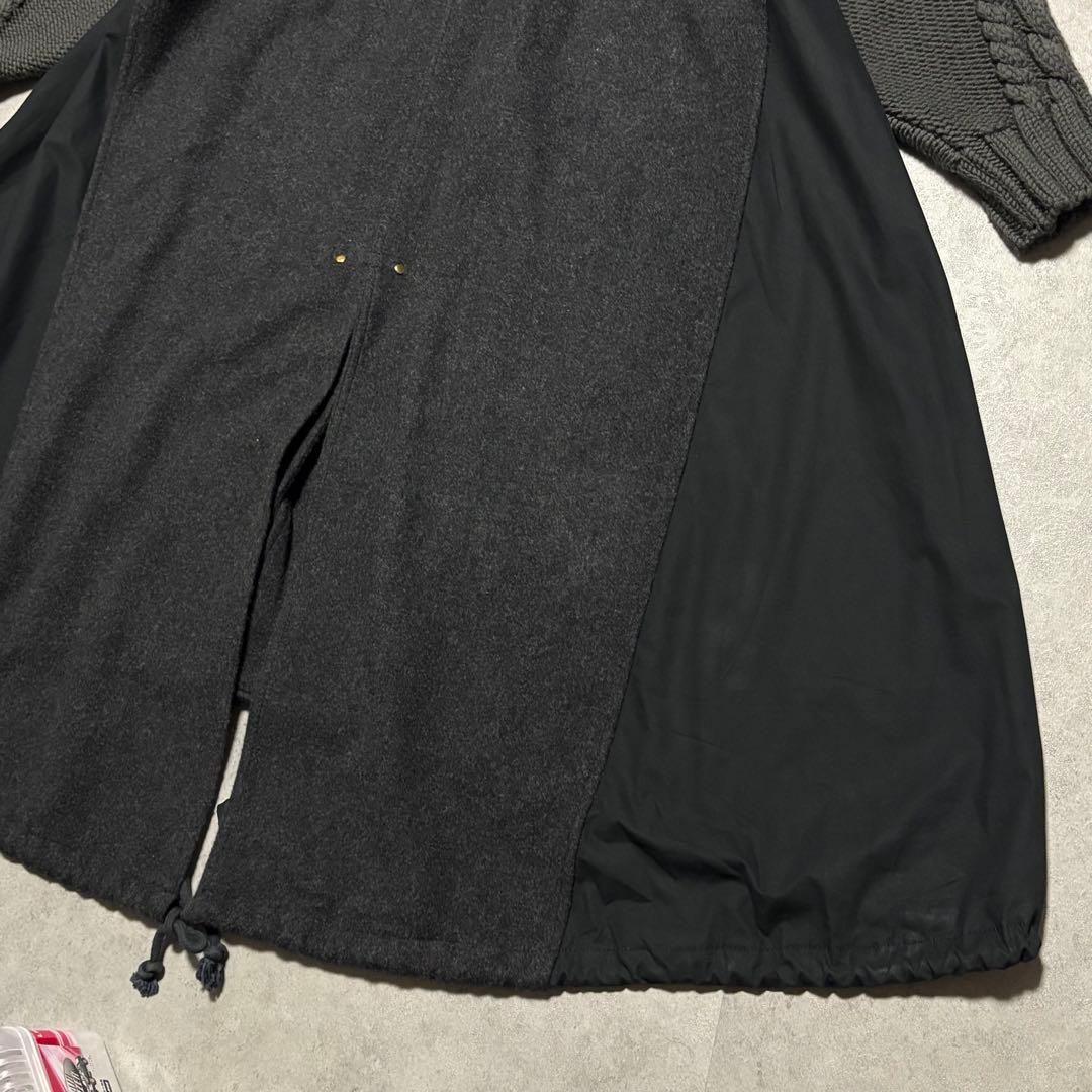 スタンブリー　 ロングコート　異素材ミックス マキシ丈　モッズコート