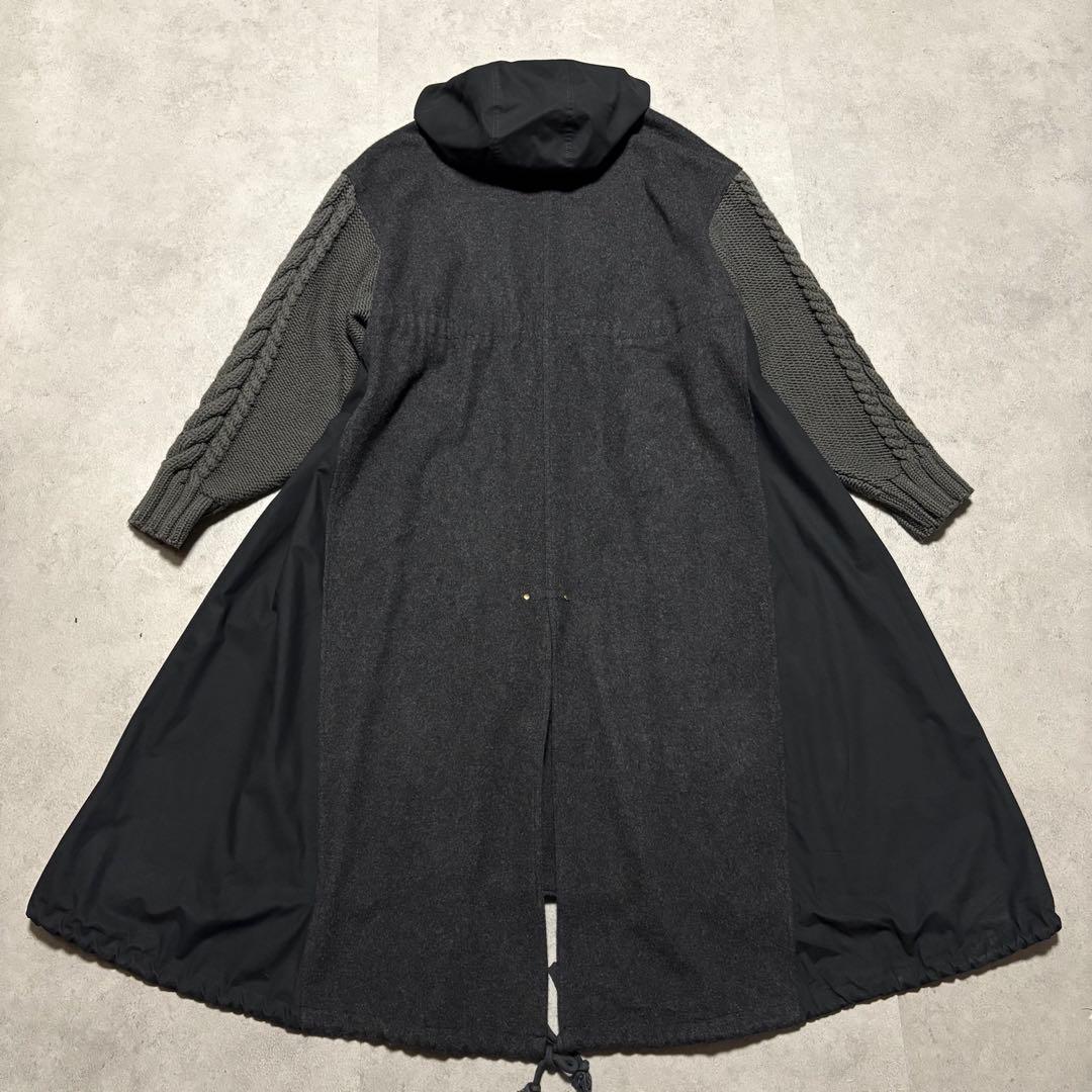 スタンブリー　 ロングコート　異素材ミックス マキシ丈　モッズコート