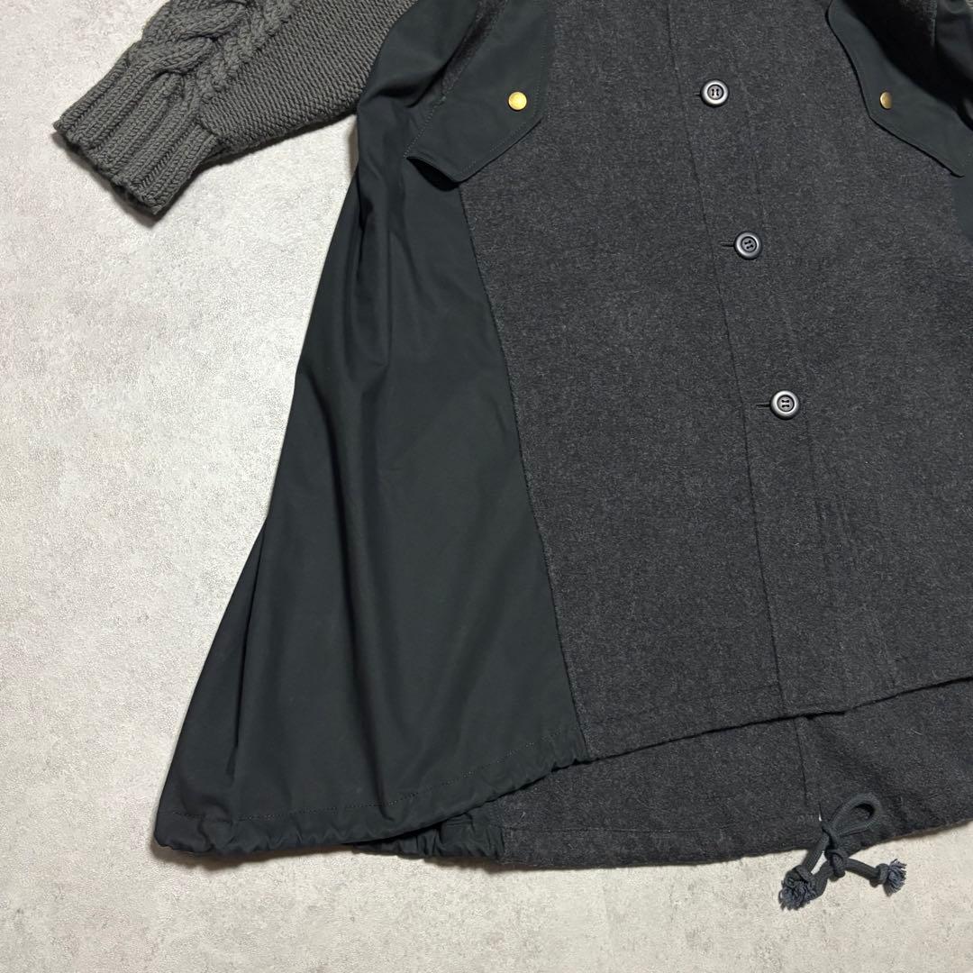 スタンブリー　 ロングコート　異素材ミックス マキシ丈　モッズコート