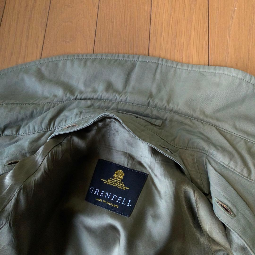 英国製GRENFELL グレンフェル トレンチコート 36 ウールライナー付
