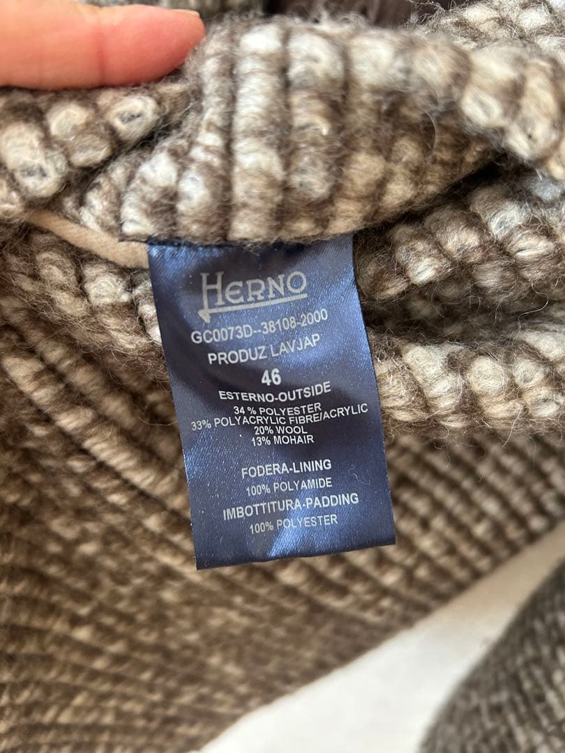【zhangyuqing3919】HERNO　ツイードジャケットコート
