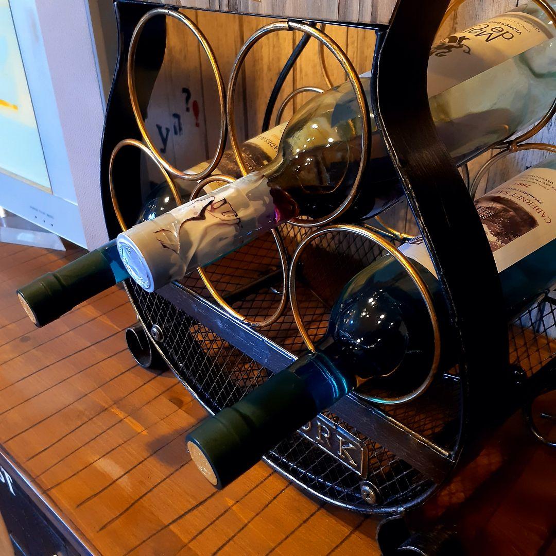 輸入雑貨　『照明付きワインホルダー』　楽器　ギター　ワインスタンド　5本収納可能