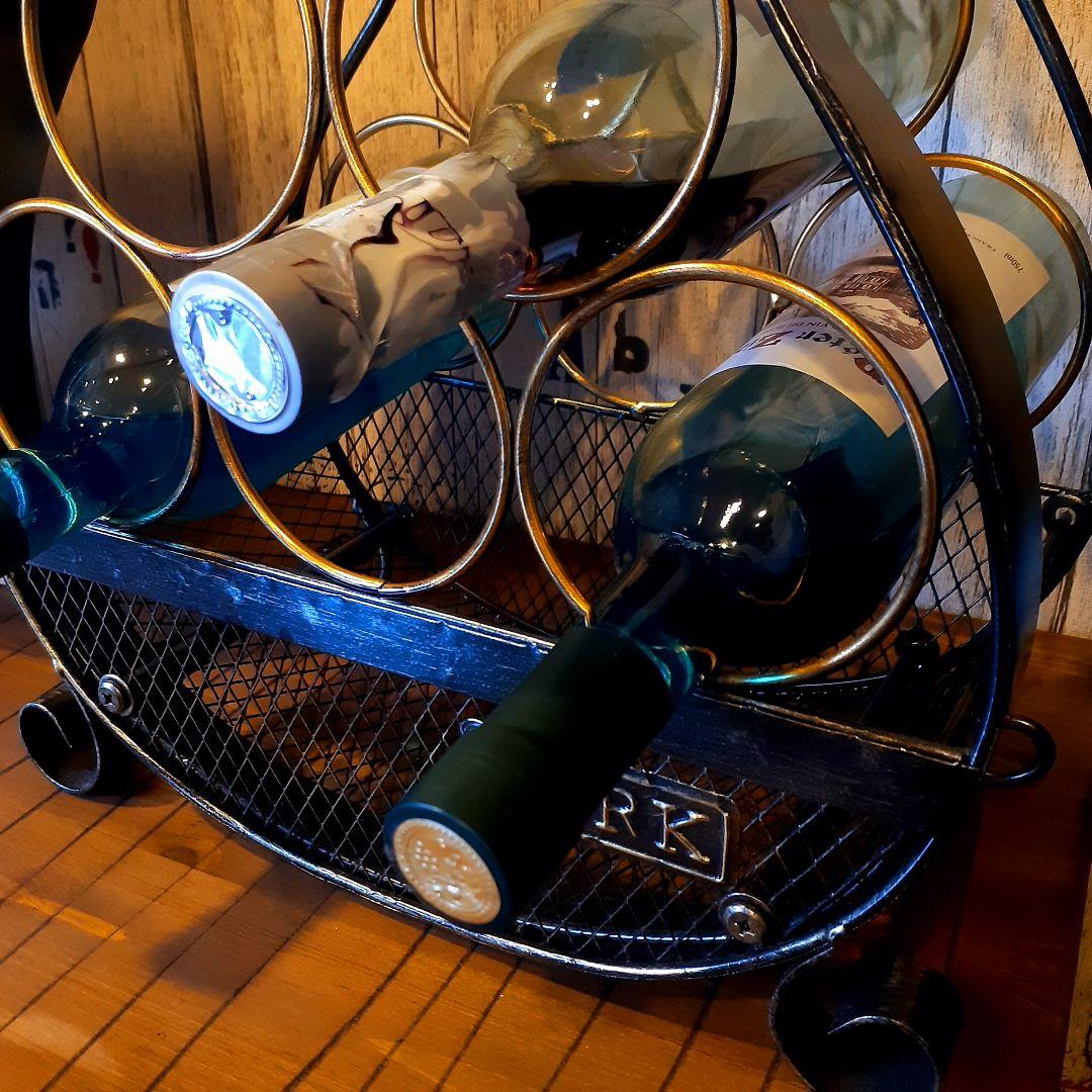 輸入雑貨　『照明付きワインホルダー』　楽器　ギター　ワインスタンド　5本収納可能