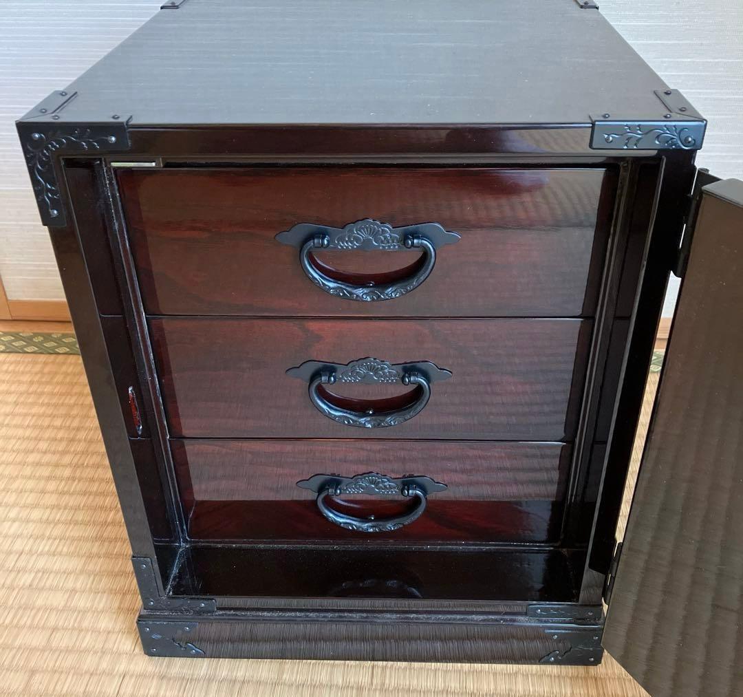 民芸仙台箪笥 唐獅子牡丹金具 船箪笥 タンス 和モダン ローボード