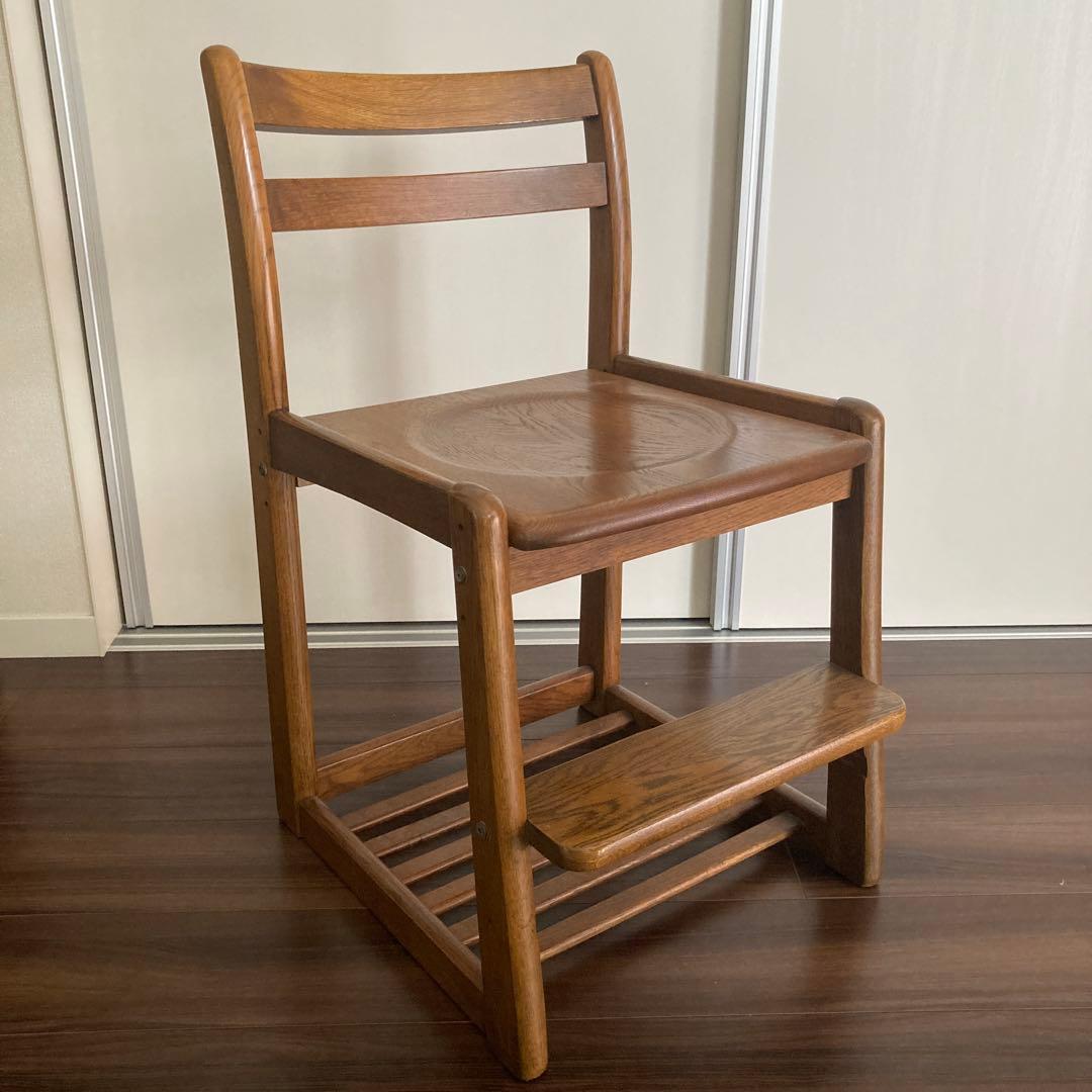 浜本工芸　デスクチェア ステップ付き