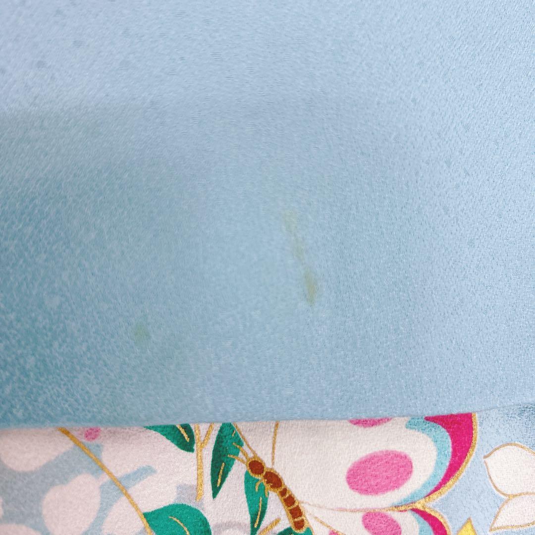 七五三7才女の子　振袖　晴れ着　水色　Walt Disney