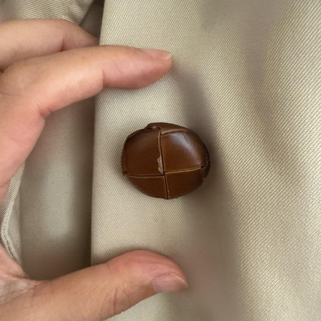 希少　アクアスキュータム　バイカラー襟つきトレンチコート　フェルトライナー