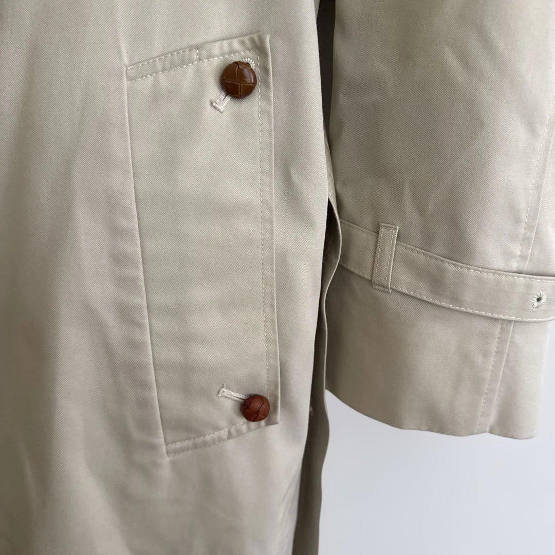 希少　アクアスキュータム　バイカラー襟つきトレンチコート　フェルトライナー