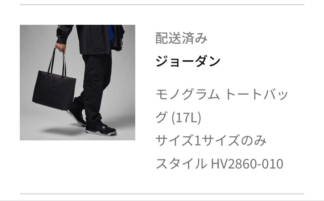 【美品】Jordan モノグラムトートバッグ（17ℓ）正規品