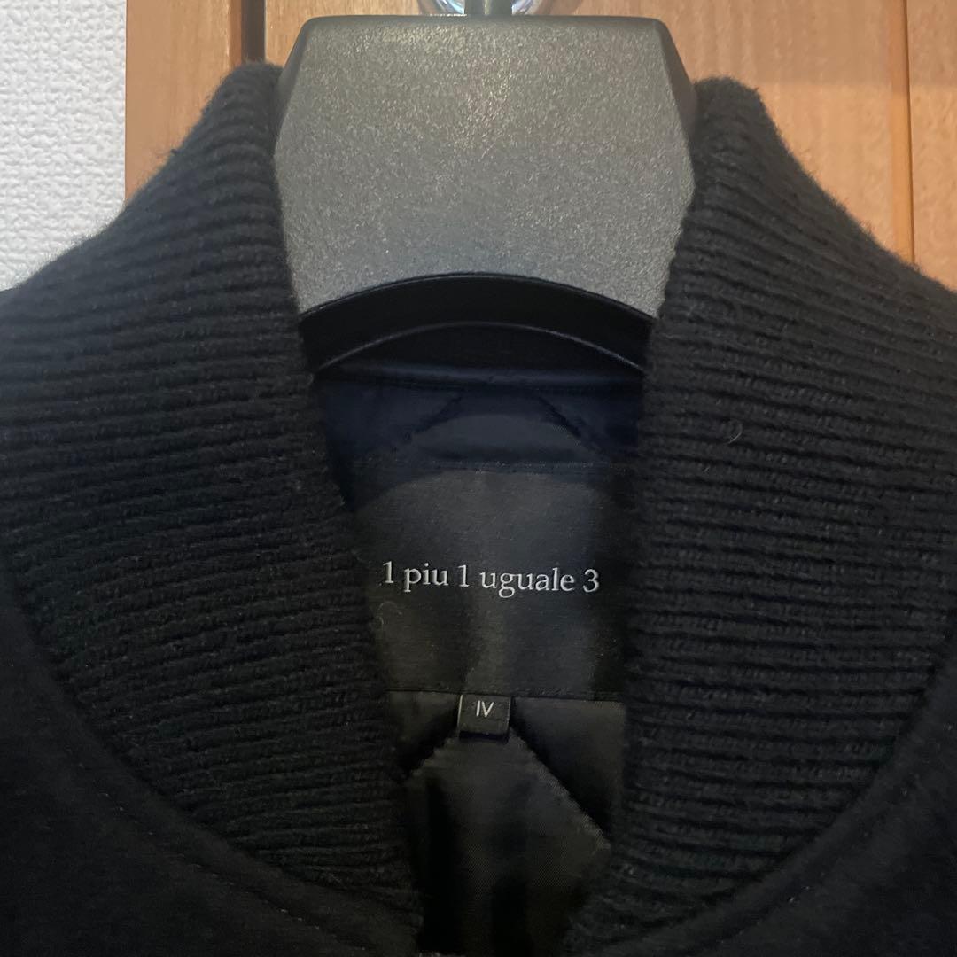 1 piu 1 uguale 3 レザージャケット 黒