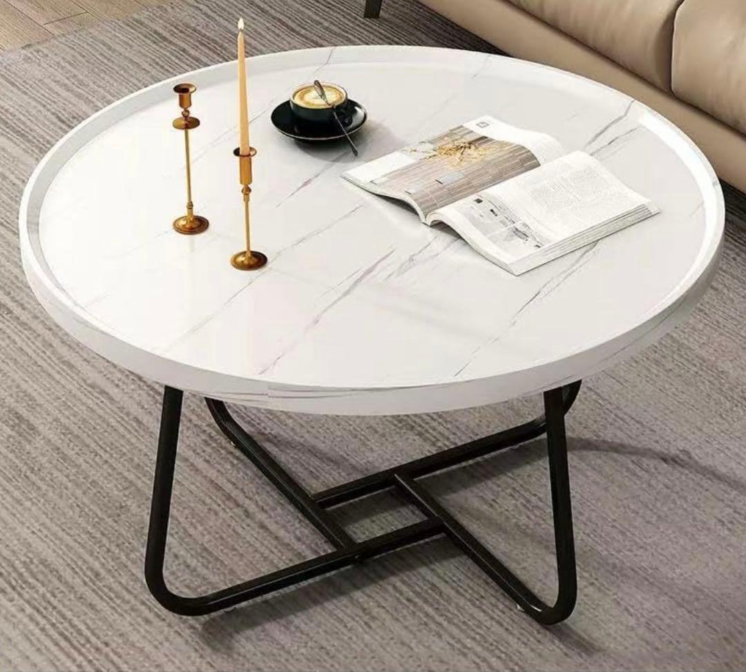 ローテーブルおしゃれ 丸テーブルコーヒーテーブル ネストテーブル ホワイト