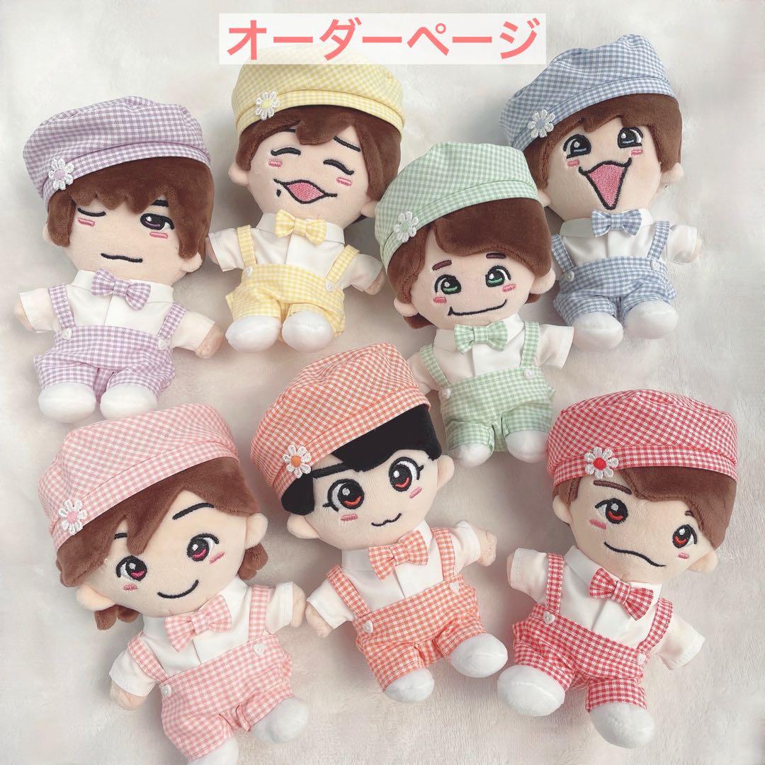 なにわ ちびぬい用 チェックベレー帽セット