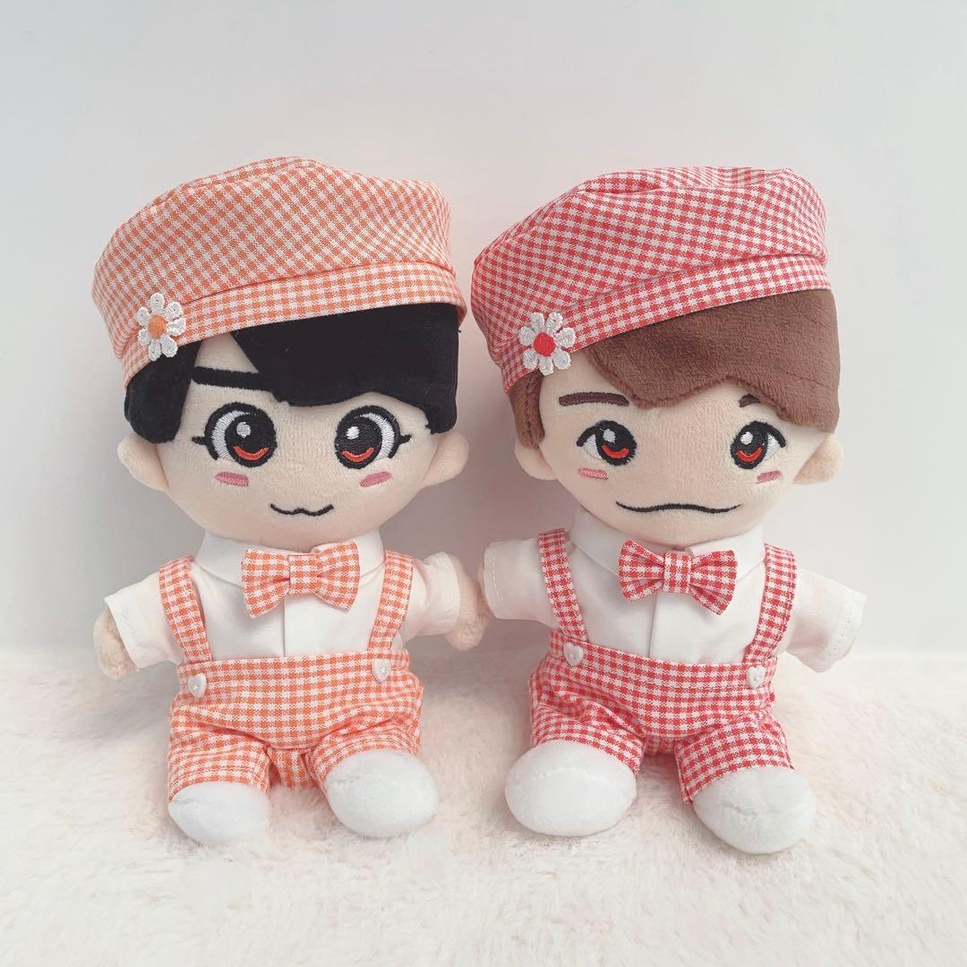 なにわ ちびぬい用 チェックベレー帽セット