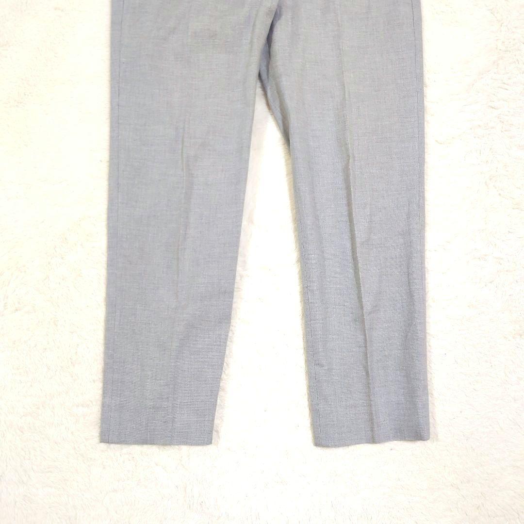 theory ノーカラー Vネック ストレッチ パンツスーツ グレー Mサイズ