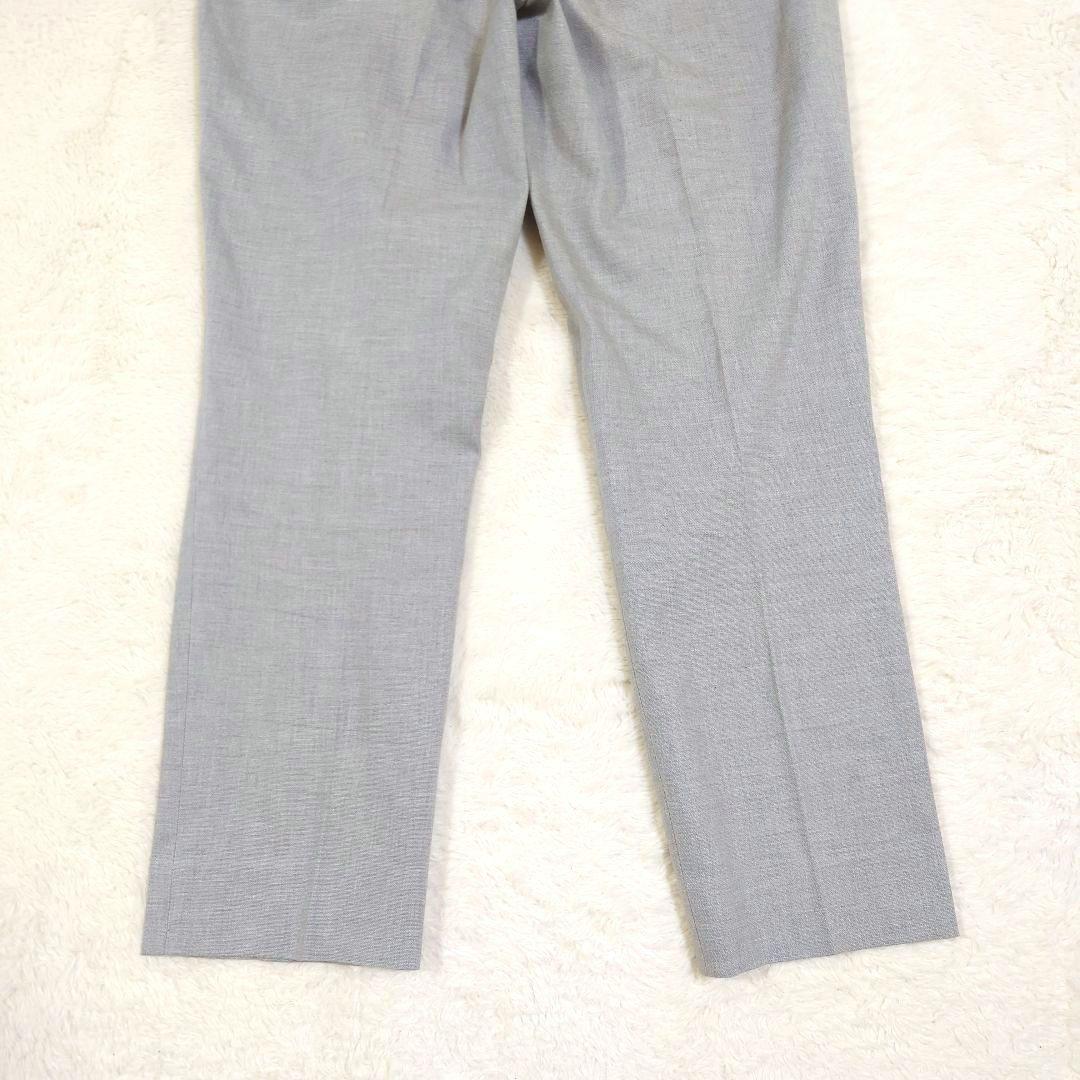 theory ノーカラー Vネック ストレッチ パンツスーツ グレー Mサイズ