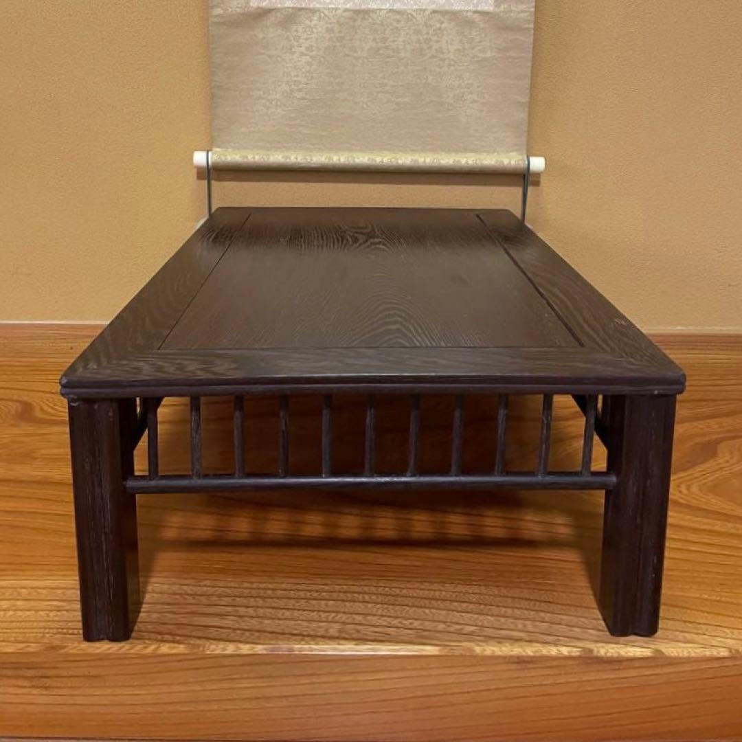 【唐木】鉄刀木（たがやさん)[高級] 花台 【訳あり品】盆栽台 ビンテージ品