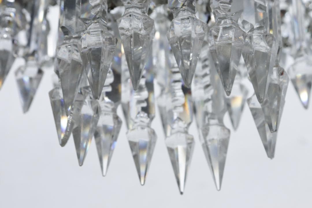 ヴィンテージ クリスタルガラス 5灯 シーリング シャンデリア ライト 照明