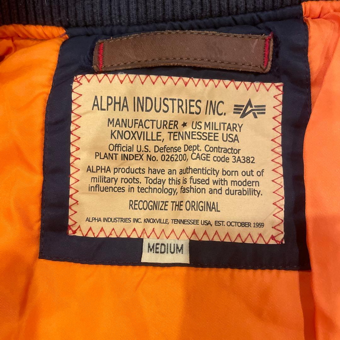 て*ん様 ALPHA INDUSTRIES MA-1フライトジャケット ネイビー