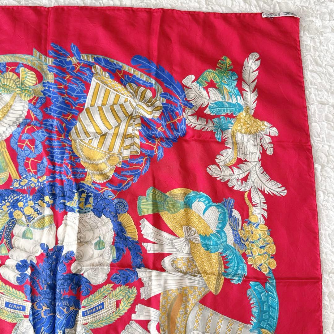 HERMES エルメス カレ90 シルク スカーフ CHAPEAU 脱帽