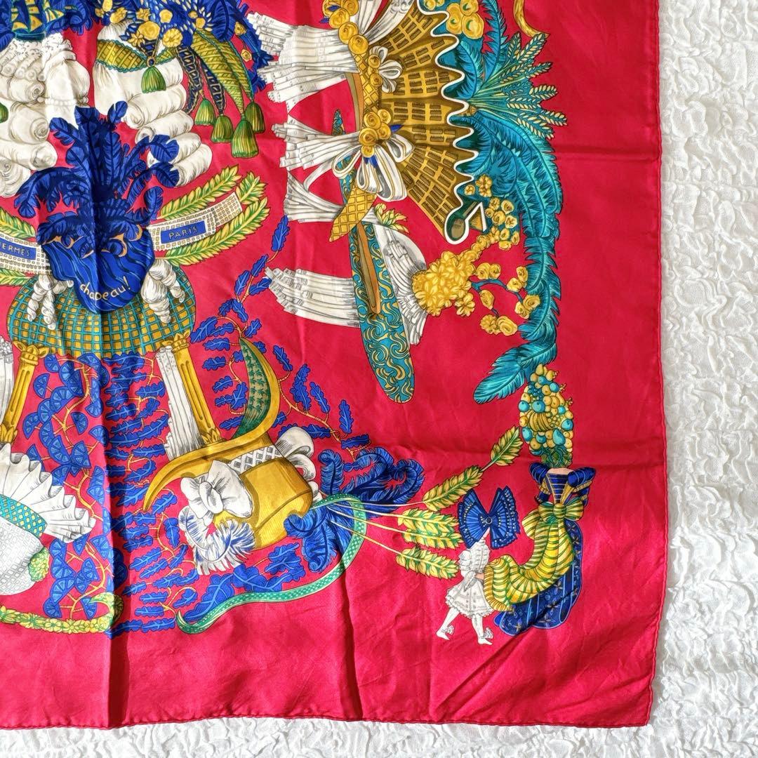 HERMES エルメス カレ90 シルク スカーフ CHAPEAU 脱帽