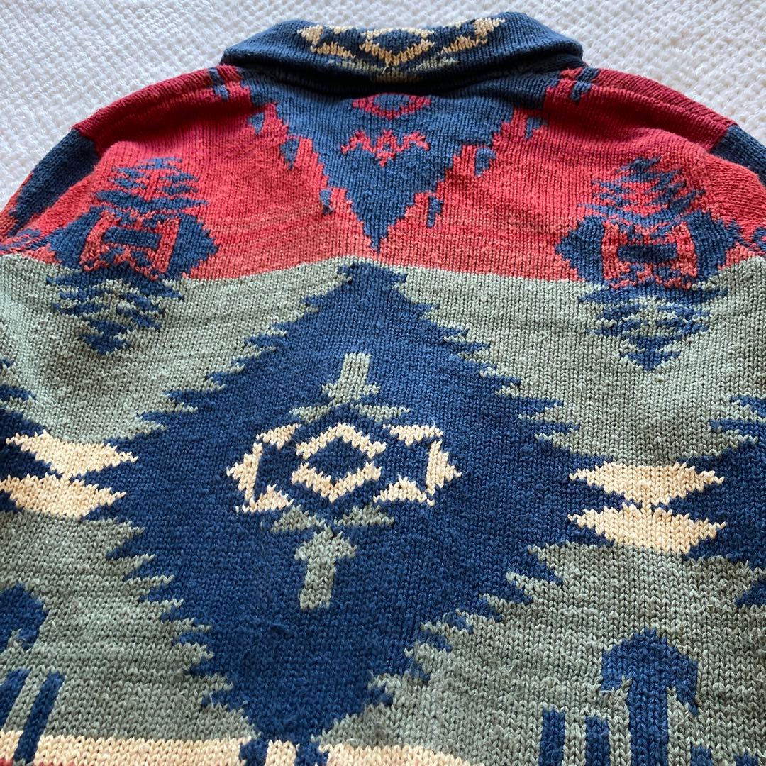 90s JONES NEW YORK ネイティブ柄 カーディガン ラルフローレン