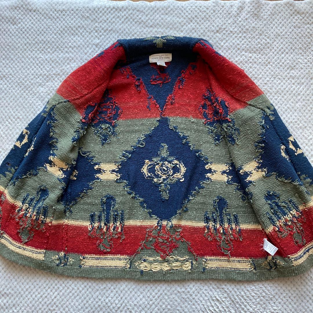 90s JONES NEW YORK ネイティブ柄 カーディガン ラルフローレン